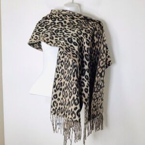 Cashmink scarf women animal print V. Fraas Germany NWT